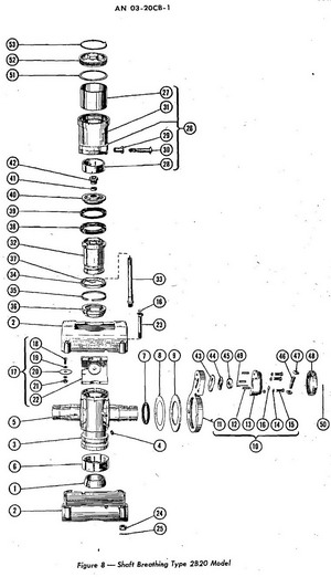 Hamilton Standard 2B20 hub assembly exploded view